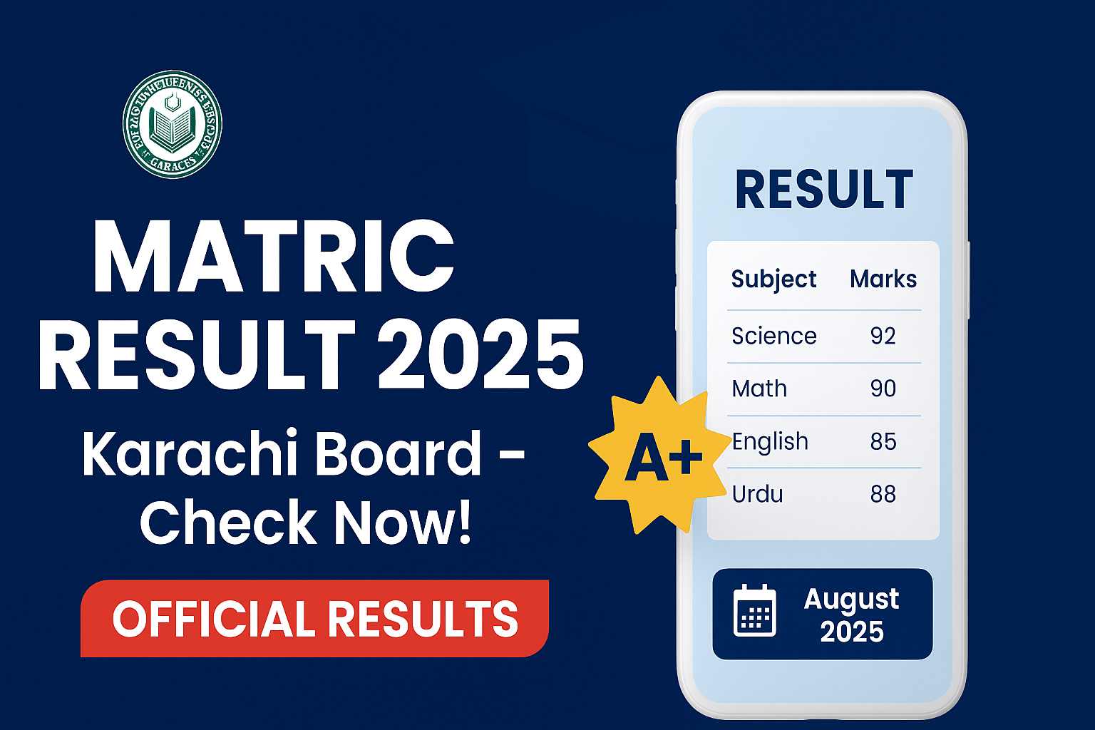Matric result 2025 karachi board