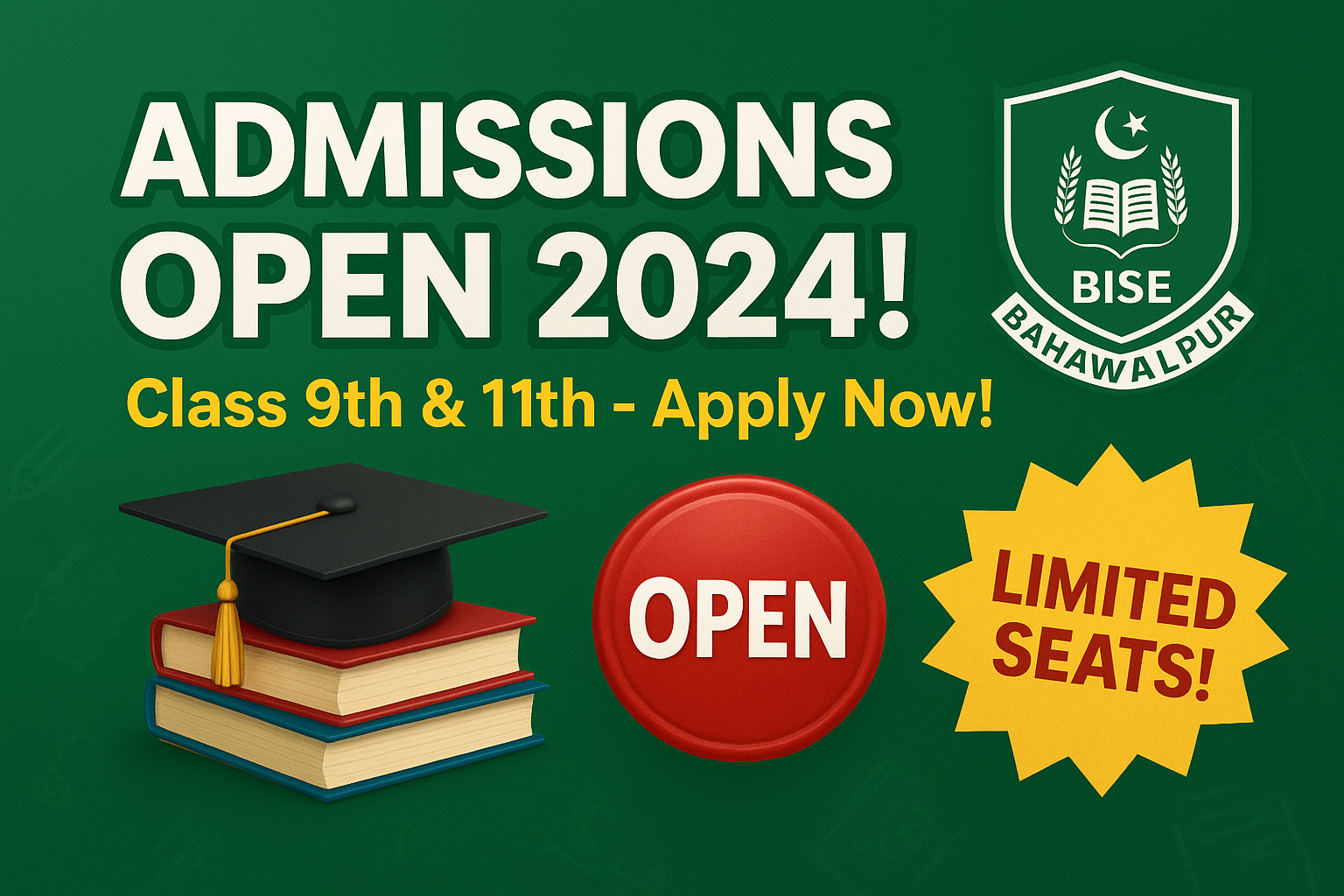 New Academic Year at BISE Bahawalpur: Class 9th & 11th Admissions Open